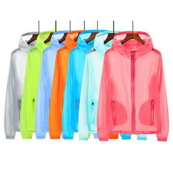 Solid Running UV Sun Protect Transparent Long Sleeve Jacket Light Weight - Image 2