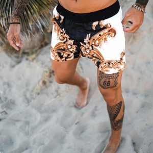 Beach Shorts Trunks Comfortable Swimwear Men Casual Quick-Drying Breathe Print