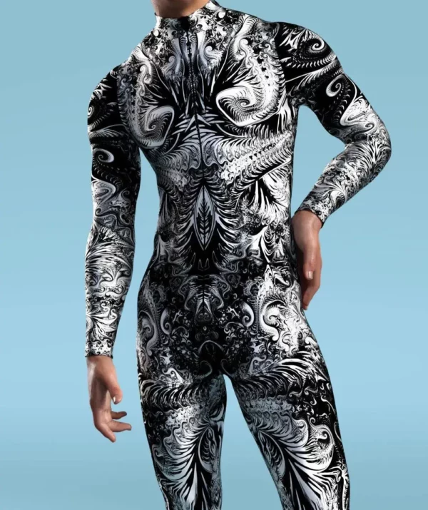 Vibrant Psychedelic Full Body Compression Wetsuit for Water Sports - Image 5