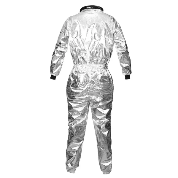 Authentic Astronaut Silver Space Suit Replica with Embroidered Patches - Adult Plus Size Cosplay Costume for Space Explorers - Image 2