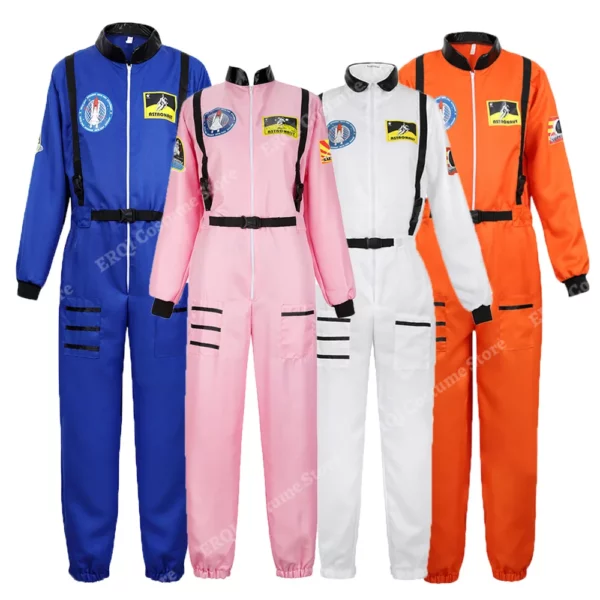 Authentic Astronaut Silver Space Suit Replica with Embroidered Patches - Adult Plus Size Cosplay Costume for Space Explorers - Image 6