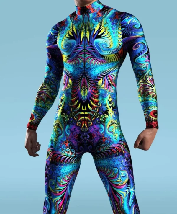 Futuristic Men's Cyberpunk Bodysuit: Advanced Style and Comfort for Elevated Cosplay - Image 2