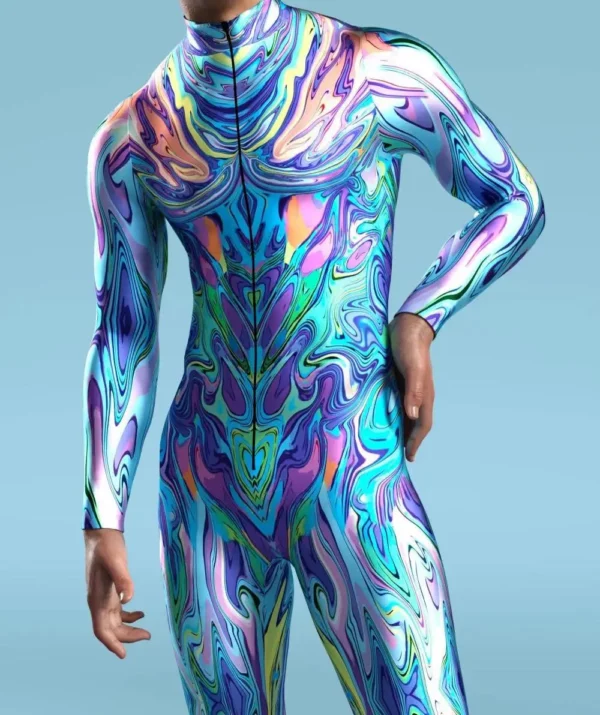 Futuristic Men's Cyberpunk Bodysuit: Advanced Style and Comfort for Elevated Cosplay - Image 3