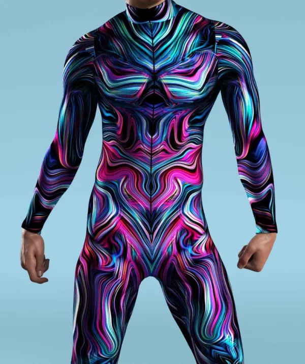 Futuristic Men's Cyberpunk Bodysuit: Advanced Style and Comfort for Elevated Cosplay - Image 4