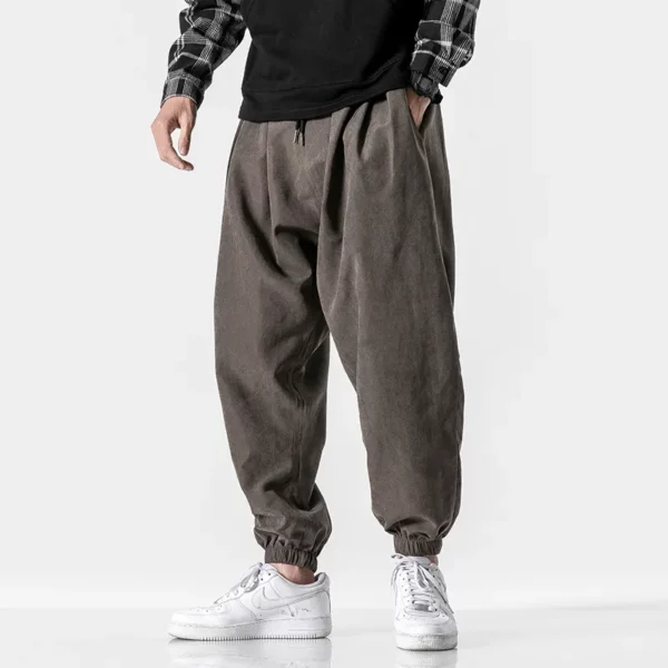 Urban Style Men's High-Waist Black Jogger Pants Harem Trousers Streetwear 5XL - Image 4