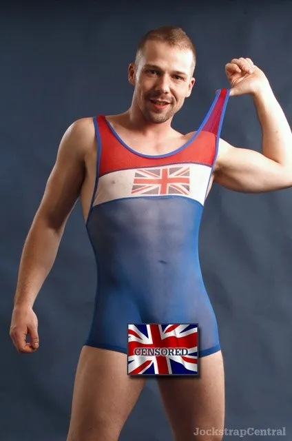 Dynamic Pose in Patriotic Athletic Singlet