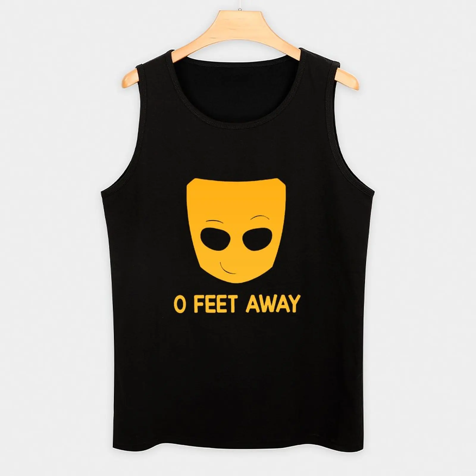 Side view of Men's Alien Face Graphic Muscle Tank Top