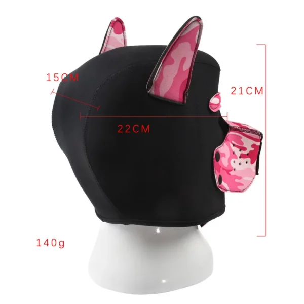 Vibrant Animal-Inspired Luchador Bunny Masks in Pink, Purple & Black with Accents - Image 3