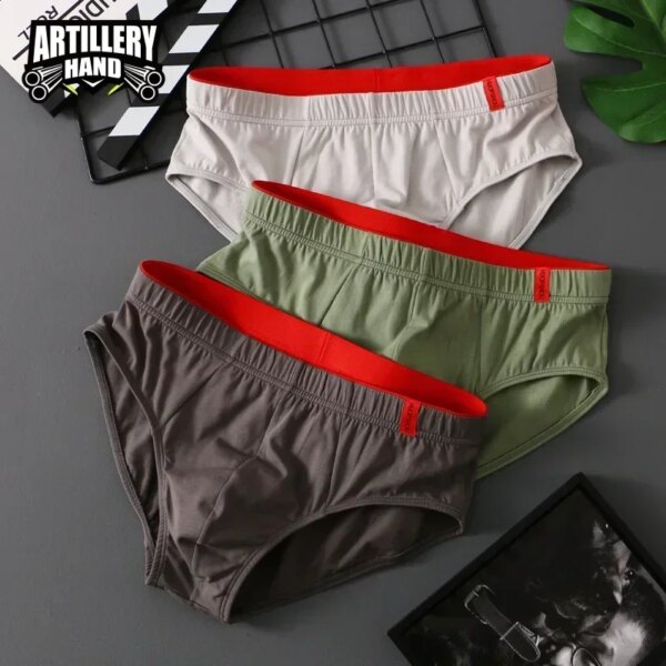 Waist  Briefs Soft Comfortable Sensual Lingerie Men's Panties Cotton Underwear Breathable Shorts Elastic Male soft Low