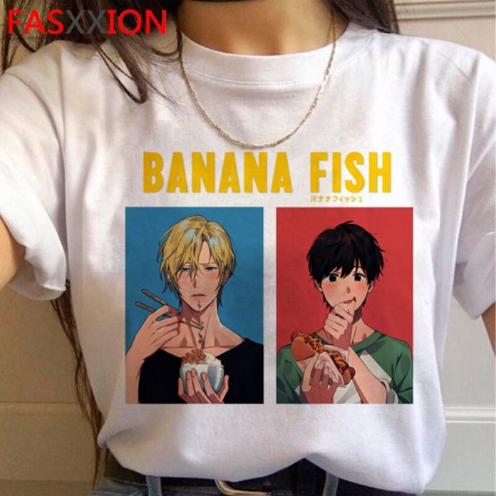 Banana Fish summer top tshirt male harajuku print vintage