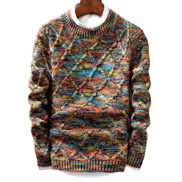 Pullover Sweater Male O-Neck Knitting