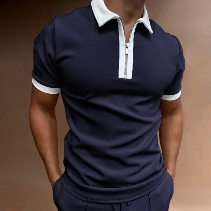 short sleeve button down polo shirt