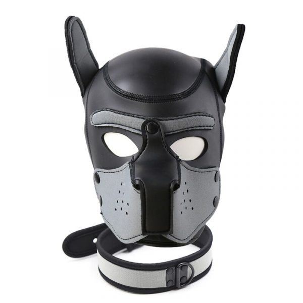 Hot Fashion Dog Mask Puppy Cosplay Full Head for Padded Latex Rubber Role Play with Ears 10 Color - Image 2