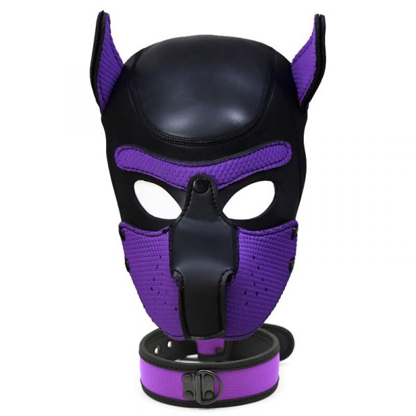 Hot Fashion Dog Mask Puppy Cosplay Full Head for Padded Latex Rubber Role Play with Ears 10 Color - Image 4