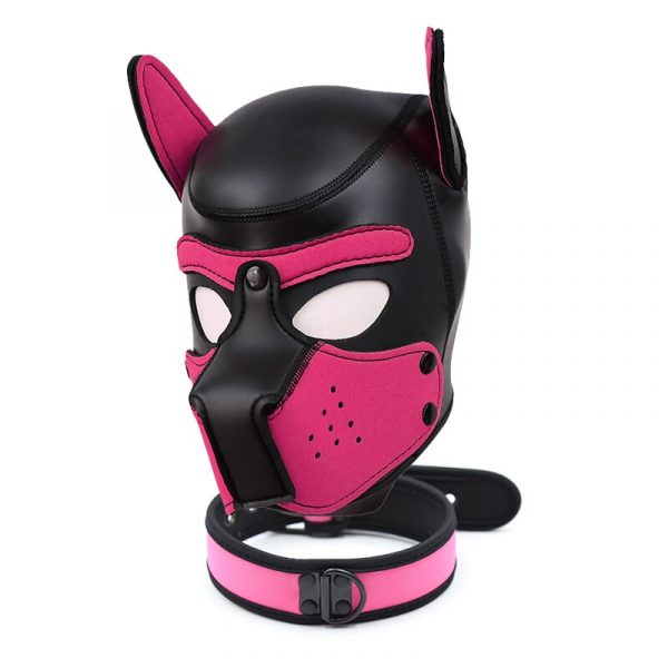 Hot Fashion Dog Mask Puppy Cosplay Full Head for Padded Latex Rubber Role Play with Ears 10 Color - Image 5