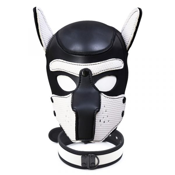 Hot Fashion Dog Mask Puppy Cosplay Full Head for Padded Latex Rubber Role Play with Ears 10 Color - Image 6