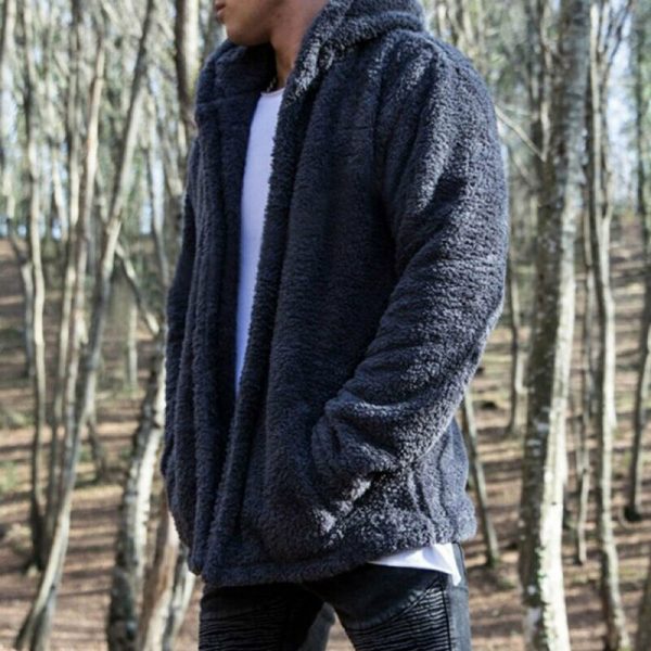 Men's Fashion 2018 Winter Warm Fleece Fur Jackets - Image 6