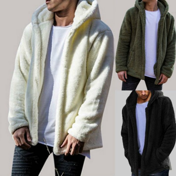 Men's Fashion 2018 Winter Warm Fleece Fur Jackets