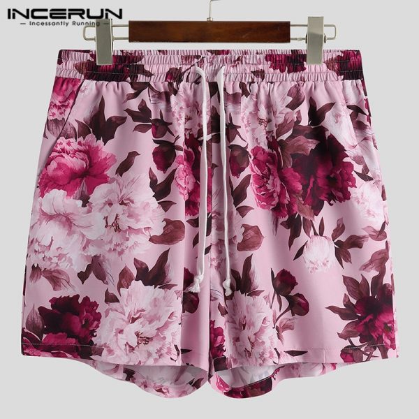 Men Sets Flower Printed Vacation Breathable Beach Lapel Short Sleeve Shirt Shorts Streetwear Men Hawaiian Suits 2 Pieces - Image 5