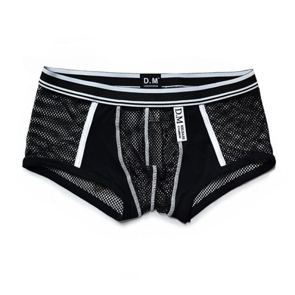 Men's High-Performance Athletic Mesh Boxer Briefs with Sporty Contrast Trim - Image 3