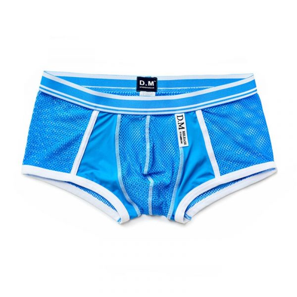 Men's High-Performance Athletic Mesh Boxer Briefs with Sporty Contrast Trim - Image 4