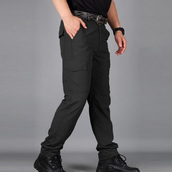 Cargo Mens Multi-Pocket Combat Trousers Army Green Cargo Pants - Image 4