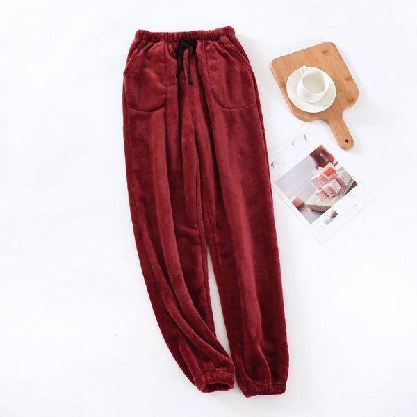 Cozy Soft Sweatpants Fleece Loose and Elastic Waist Pants - Image 3