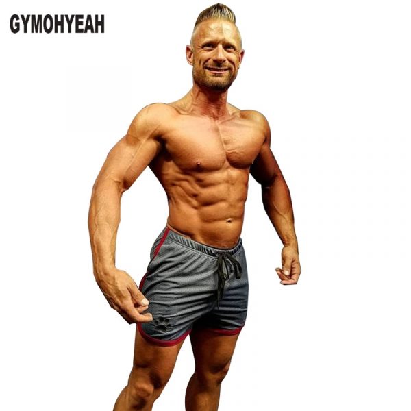 Men's gyms fitness bodybuilding shorts eight basic models new fashion color matching casual tether breathable boutique shorts - Image 2