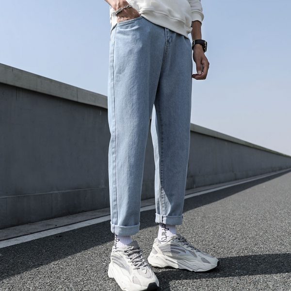 Loose Mens Jeans Trousers Simple Design High Quality Cozy - Image 3