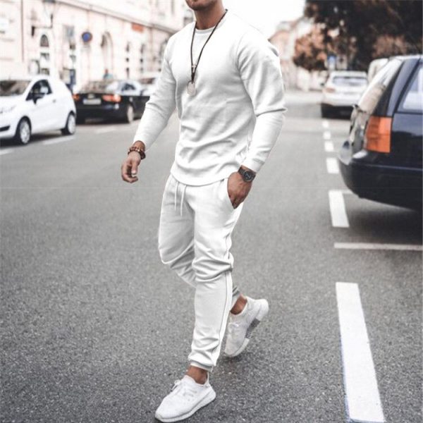 Men's Sportswear Suits Gym Tights Training Clothes Workout Jogging Sports Set Running Fashion Tracksuit For Men - Image 4