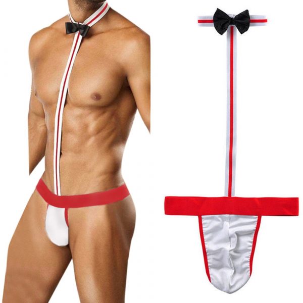 Jock Strap Bow Tie Mens Lingerie Party Piece