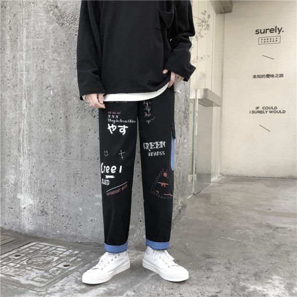 Men's Printed Straight Denim Jeans - Image 4