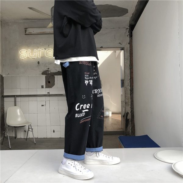 Men's Printed Straight Denim Jeans - Image 5