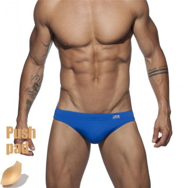 Men's Neon Green Enhancing Swim Briefs with Push Pad Support - Image 2